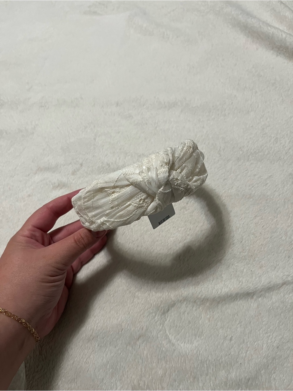 Torrid Cream Knotted Textured Headband